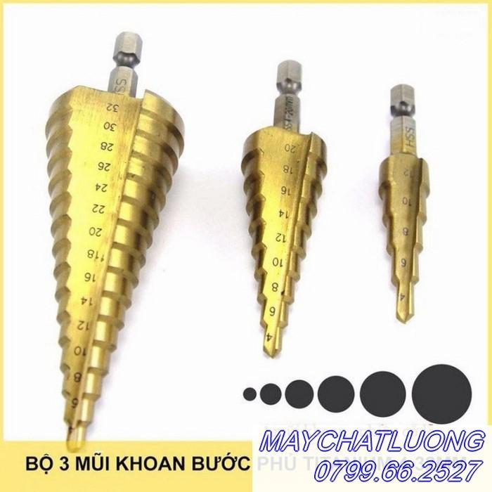 BỘ 3 MŨI KHOAN THÁP THẲNG ,XOẮN CỠ LƠN HSS