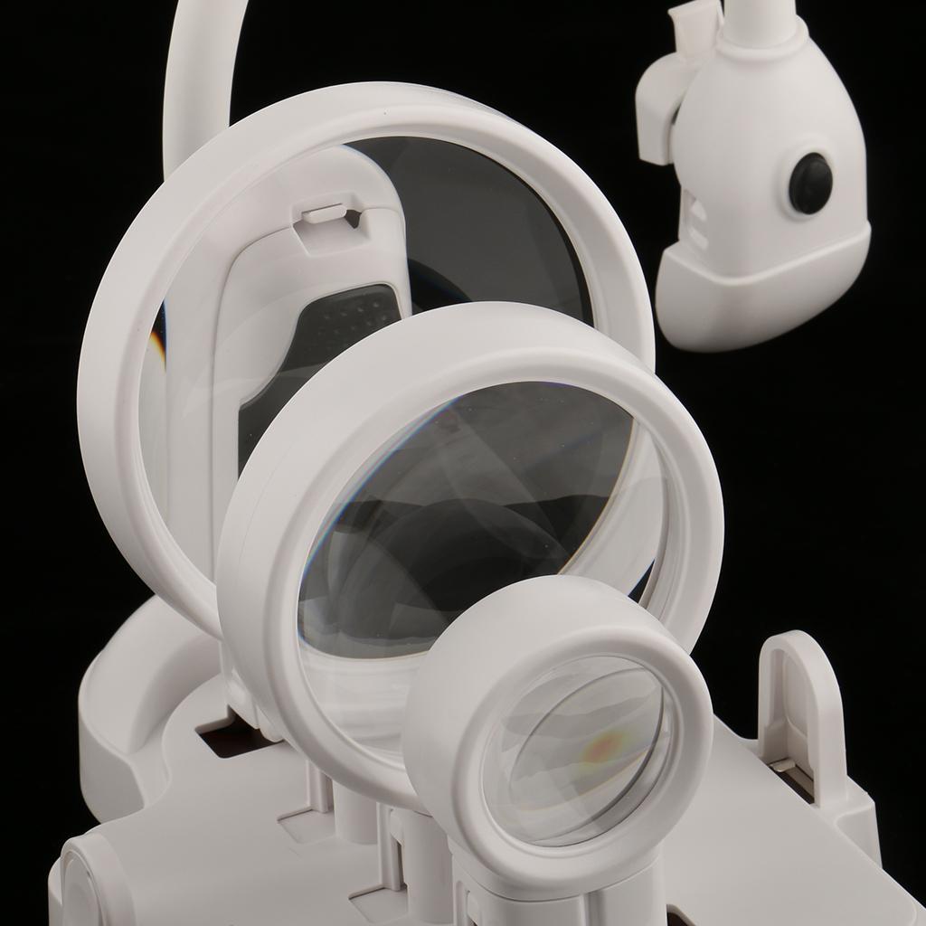 LED Helping Hand Magnifying Glass Handheld  2.5X 5X 16X EU Plug