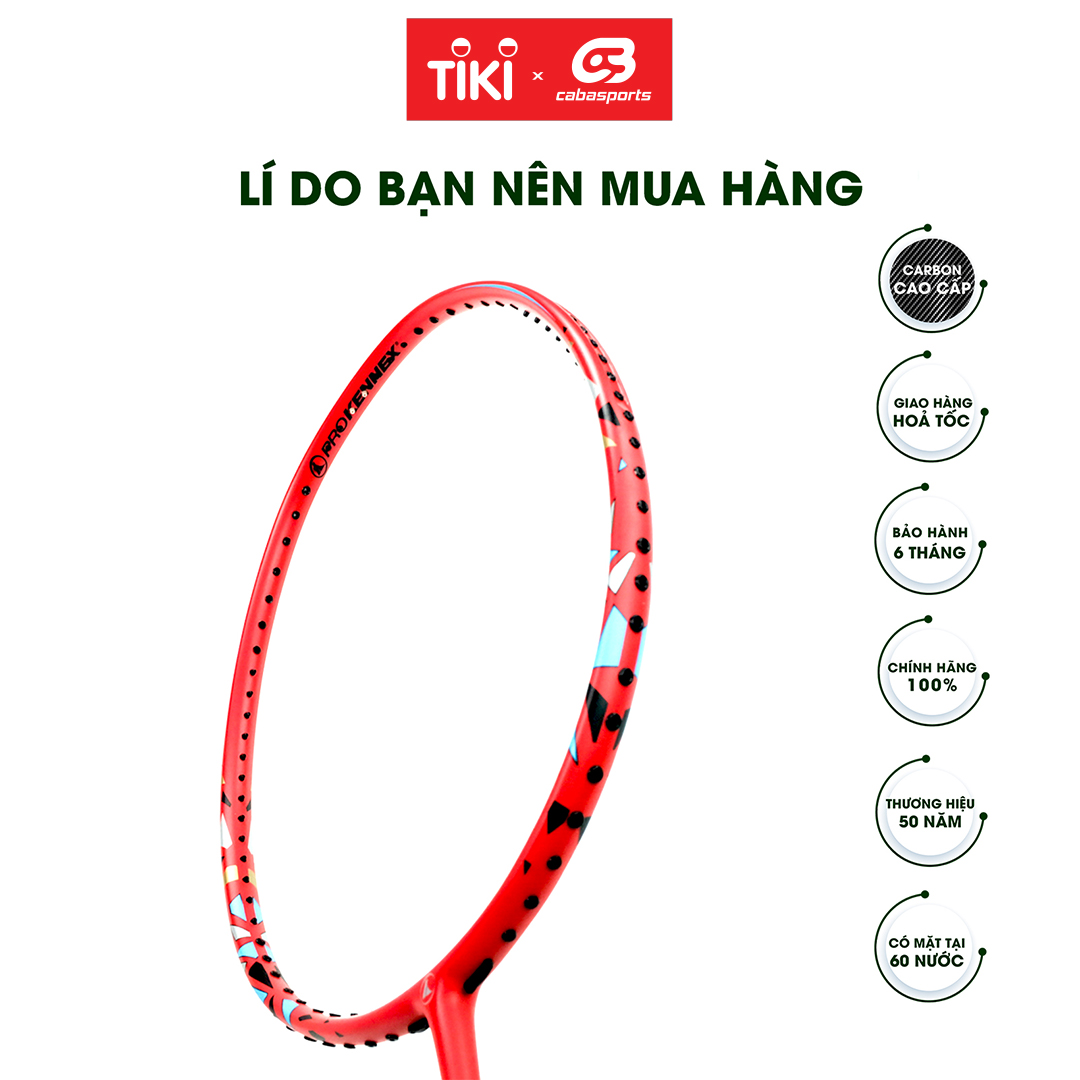 Vợt cầu lông giá rẻ thể thao chính hãng chuyên công Prokennex THUNDER 7002 - Chưa Đan lưới Đỏ (1 cây)