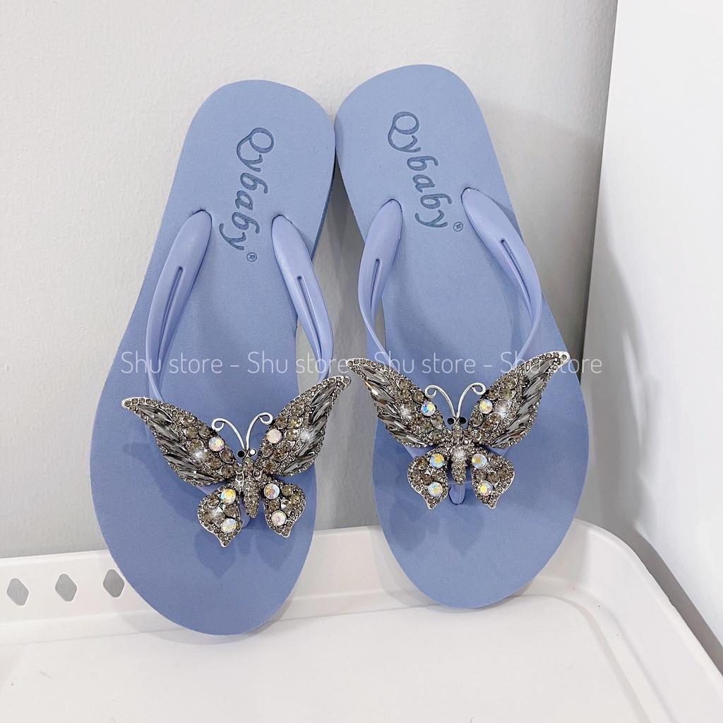 SHU STORE - DÉP KẸP ĐÍNH ĐÁ HÌNH BƯỚM - DÉP KẸP ĐÍNH ĐÁ NỮ QUẢNG CHÂU CAO CẤP