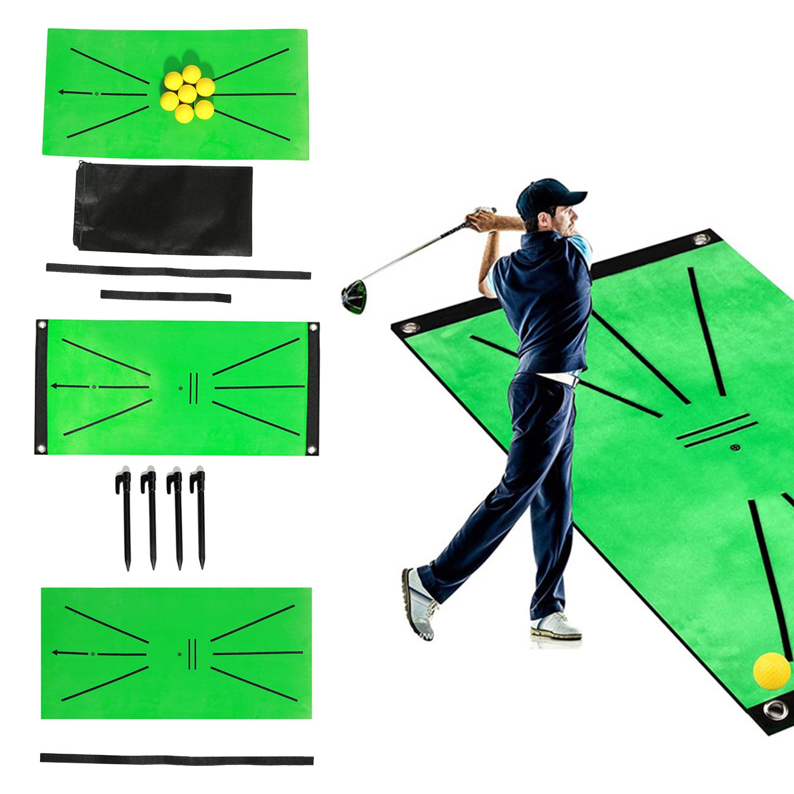Golf Training Mat, Mini Golf Practice Training Aid Rug for Swing Detection Batting, Game for Home, Office, Outdoor , Father's Day Gifts