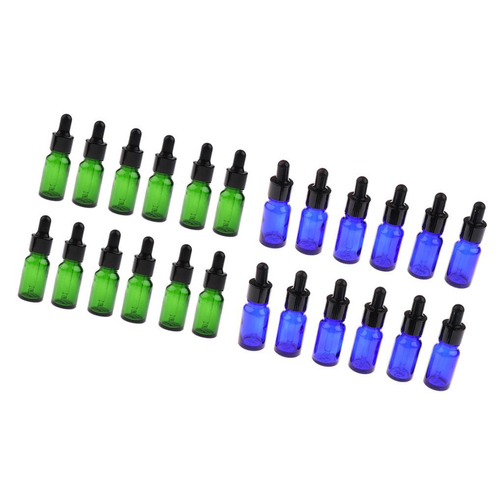 24 Pieces Glass Bottles for Essential Oils with Glass Pipette for Chemical Laboratory Chemicals, Perfumes, Aromatherapy, Cosmetics for Storage