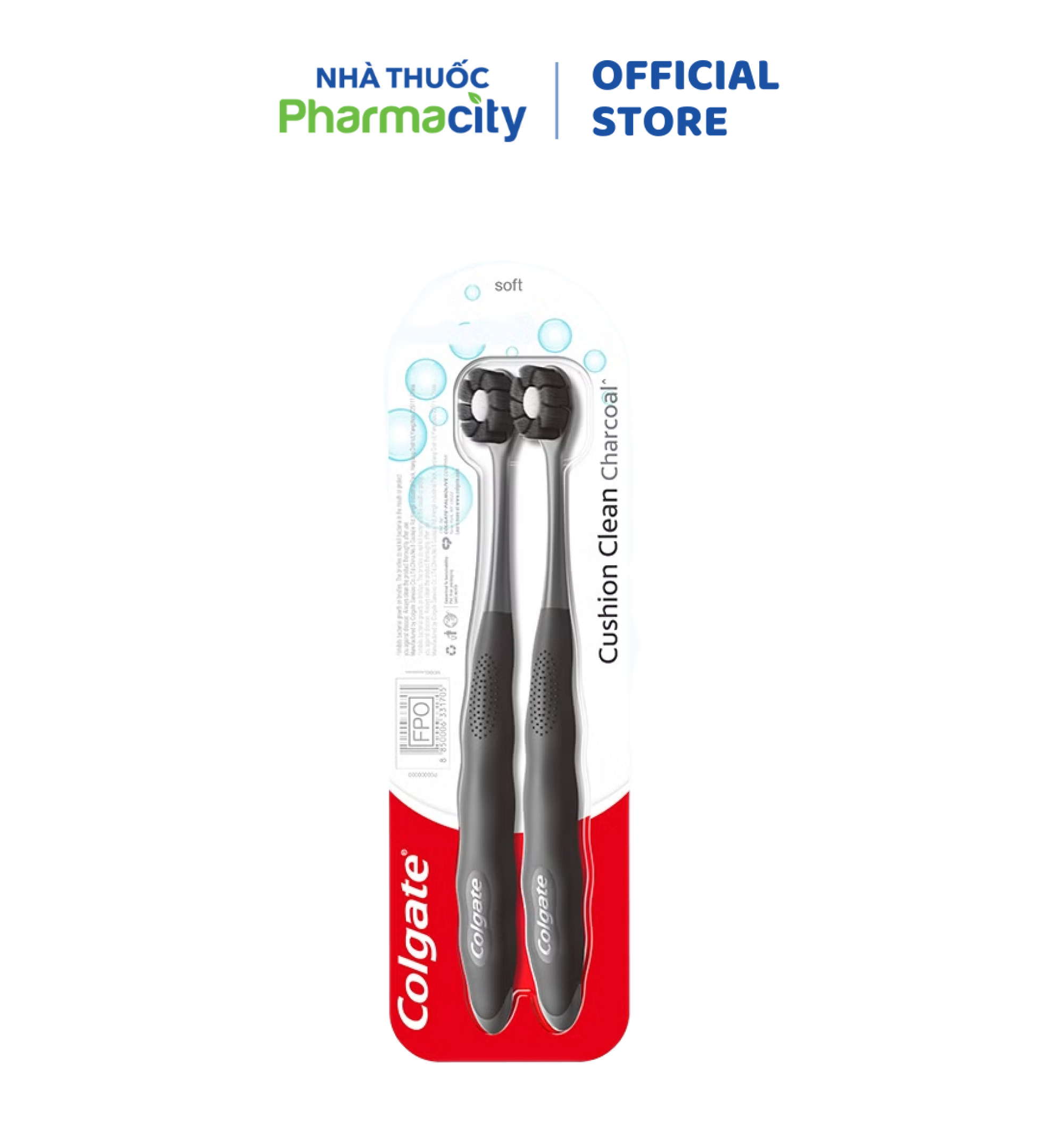 Bộ Đôi Bàn Chải Đánh Răng COLGATE Cushion Clean Charcoal