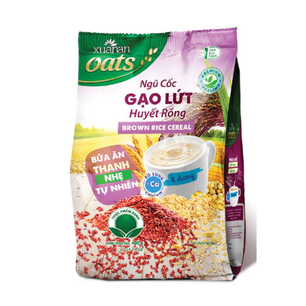 Combo Ngũ Cốc Gạo Lứt Huyết Rồng 400G + Ngũ Cốc Yến Mạch Óc Chó Và Mè Đen 400G [ít đường](Tặng Kèm 1 Túi Yến Mạch 150G)