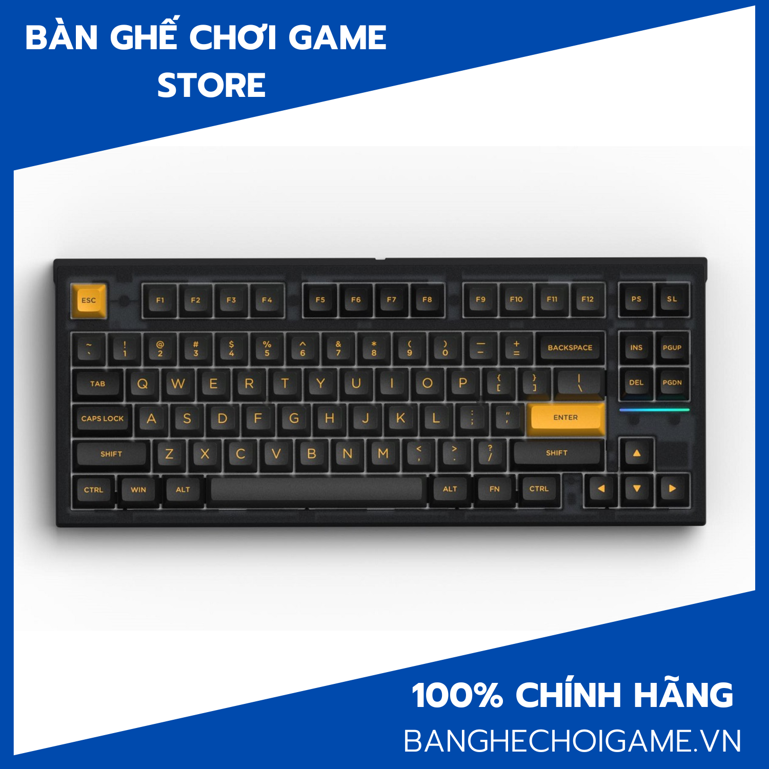 Bàn phím cơ không dây FL-Esports FL750 Polar Night Black 3 Mode - Hàng chính hãng