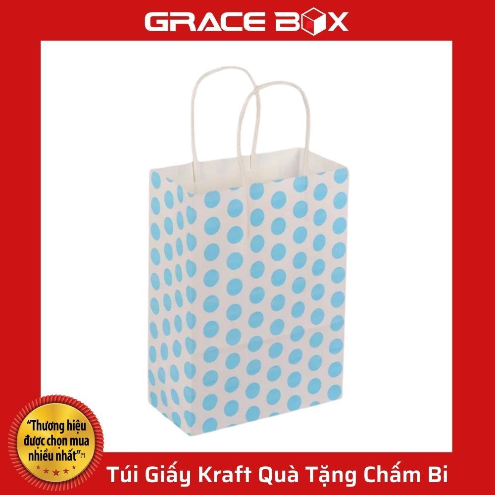 Túi Quà Tặng Giấy Kraft Chấm Bi Xinh Xắn