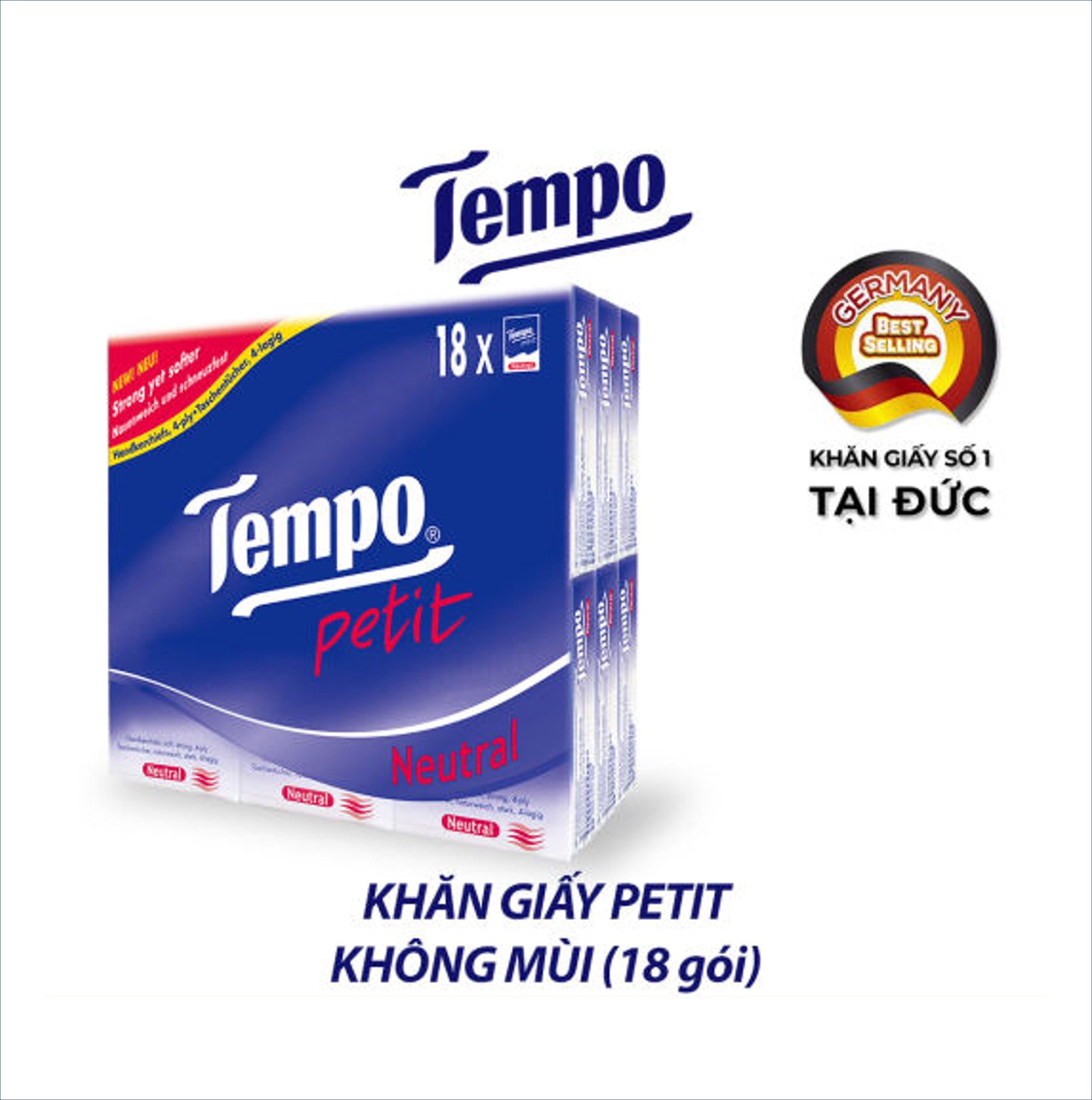 Tempo - Combo Khăn Giấy Bỏ Túi Tempo Petit (Lốc 18 Gói)