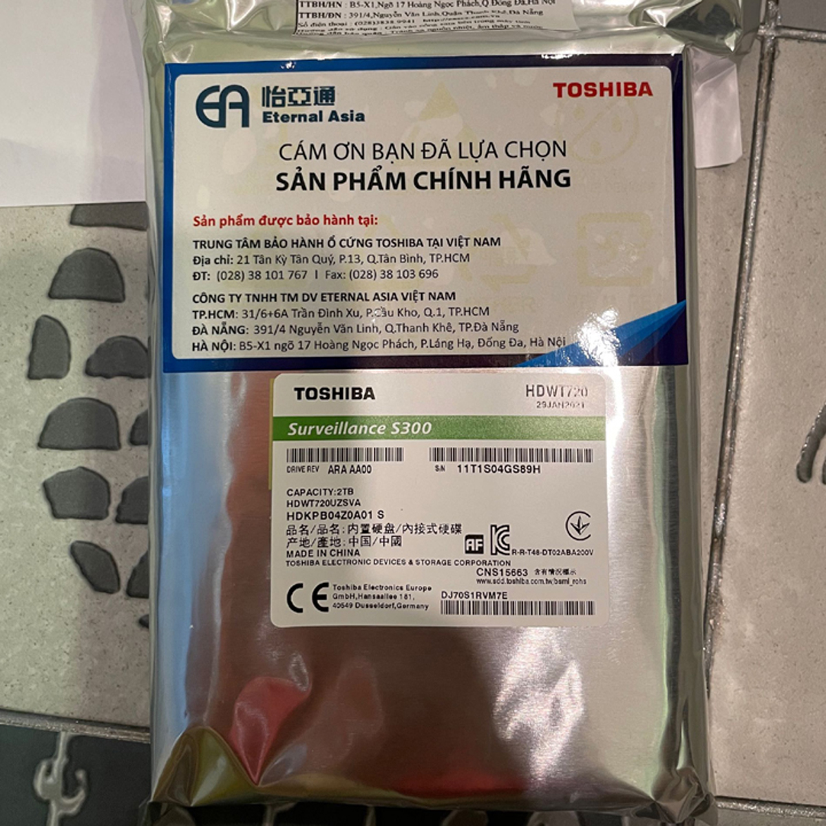 Ổ cứng Toshiba S300 Surveillance HDD 4TB hàng chính hãng