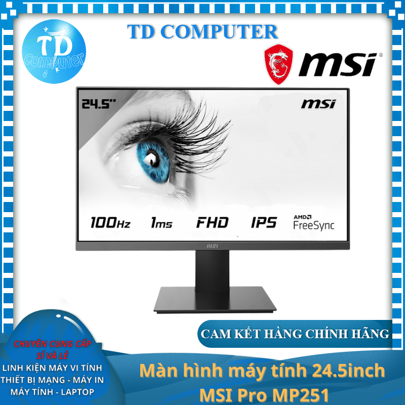 Màn hình máy tính 24.5inch MSI Pro MP251 - Hàng chính hãng DigiWorld phân phối