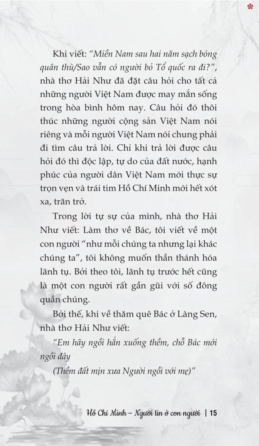 Hồ Chí Minh - Người tin ở con người (bản in 2024)