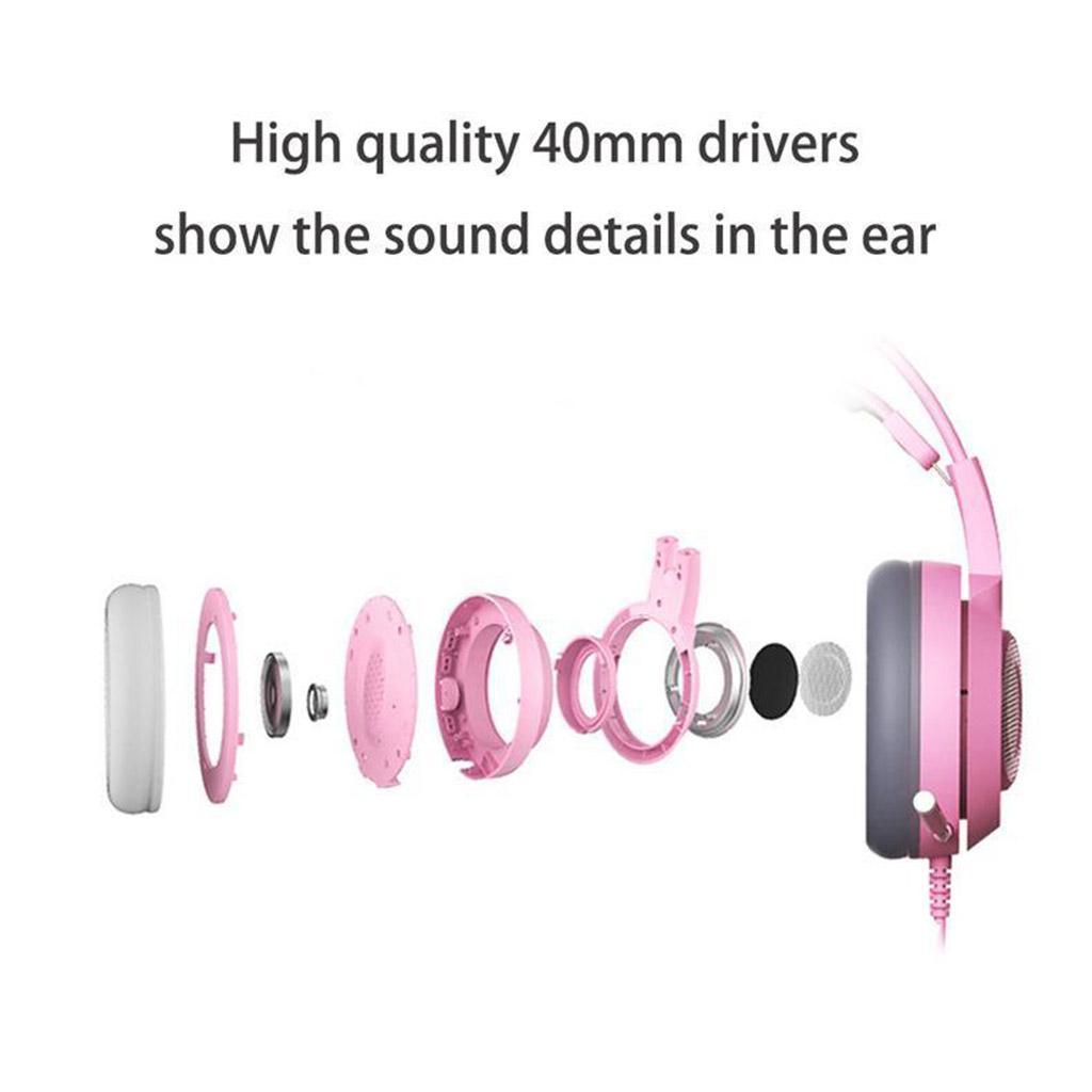 Headset 3.5mm Adjustable Headband Earphones Ear-Cup for Phone PC
