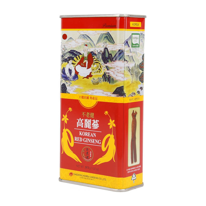 Thực Phẩm Chức Năng Hộp 37.5 Grams (2-3 củ) Hồng sâm khô Daedong Korea 6 năm tuổi  - Korean Red Ginseng 6 Years Premium