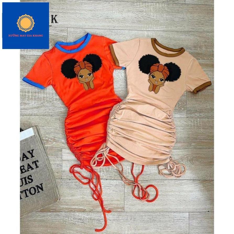 Đầm bé gái ôm body thời trang, sành điệu, thun cotton - Quần áo trẻ em - Gia Khang shop