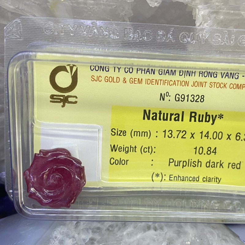 Hoa Hồng Ly Ly Đá Ruby Kiểm Định Tự Nhiên Phong Thuỷ