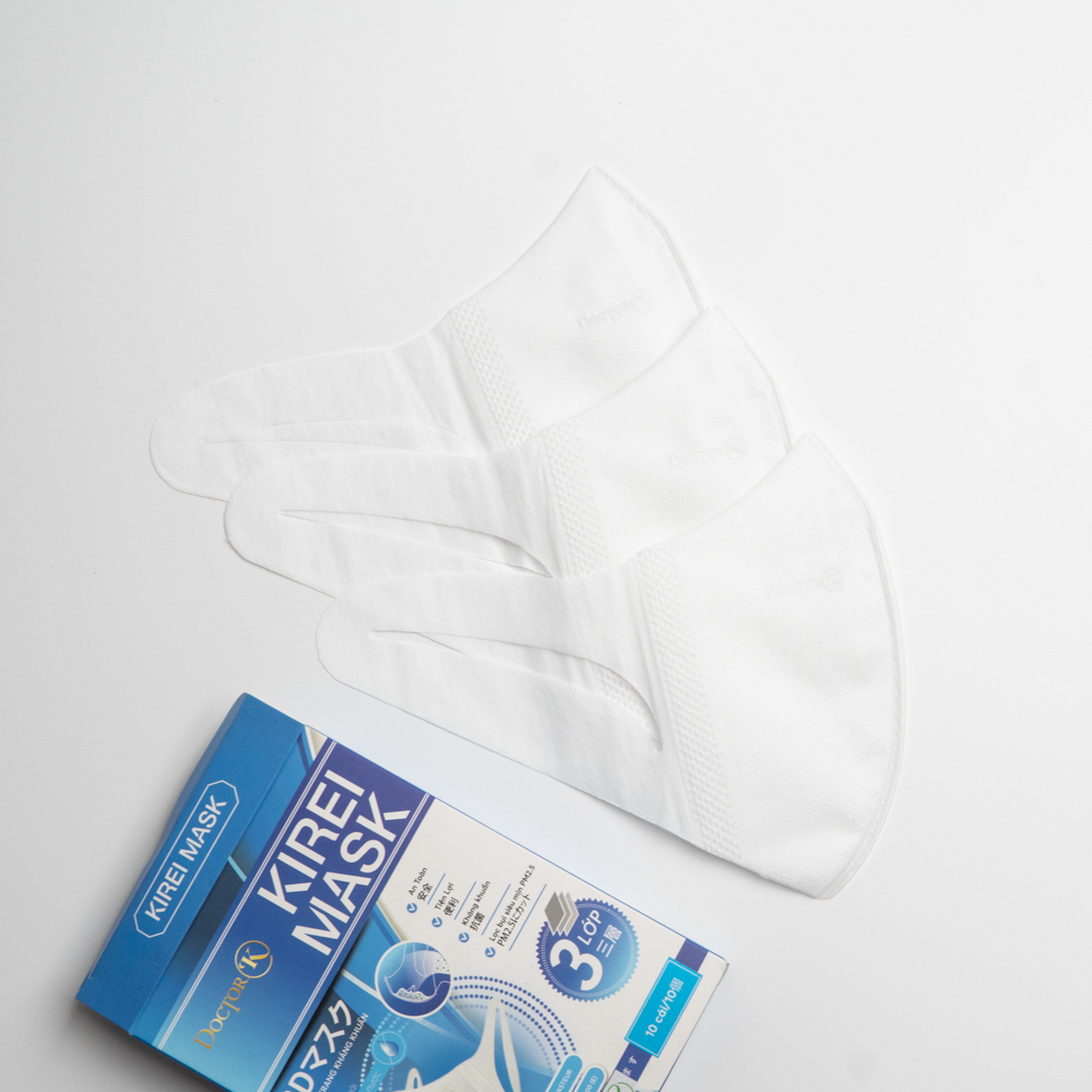 Khẩu trang kháng khuẩn 3D Mask người lớn- Sản xuất chuẩn theo Form 3D Unicharm Nhật Bản - thương hiệu Doctor K - an tâm sử dụng