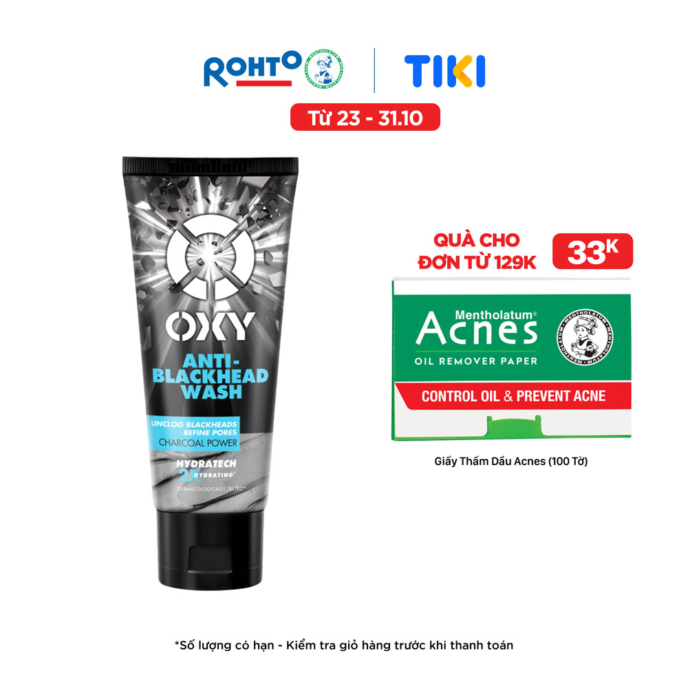 Kem Rửa Mặt Oxy Anti-Blackhead Wash 100g