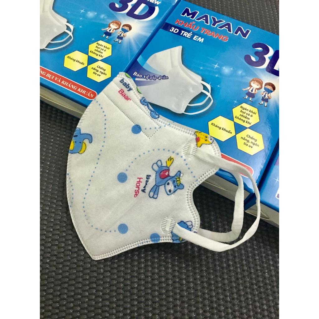 Khẩu Trang Mayan 3D Mask PM 2.5 Loại 4 Lớp Hộp 10 Miếng Chống Bụi Vi Khuẩn Hiệu Quả