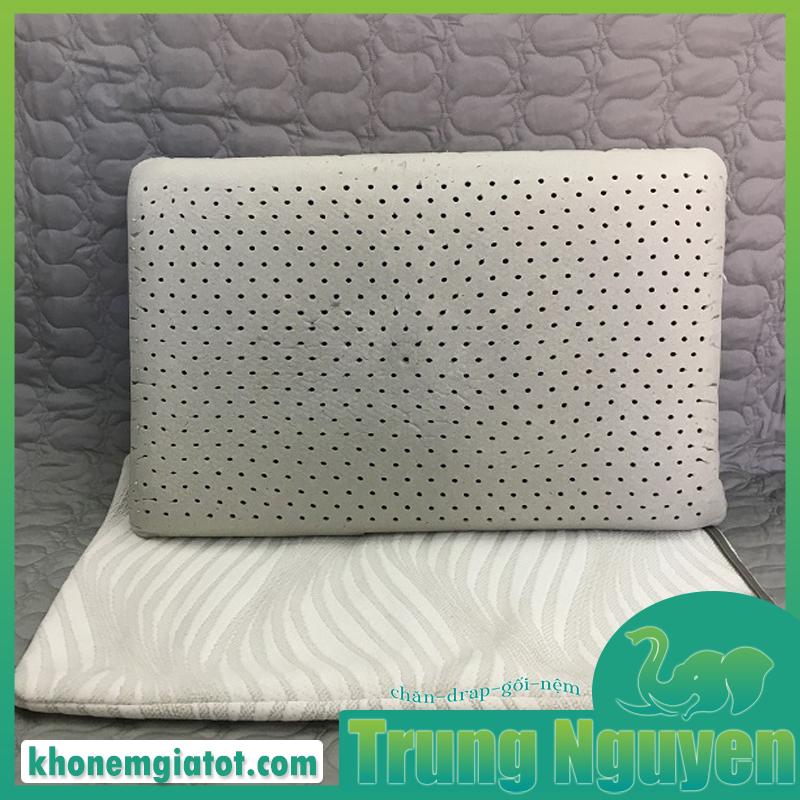 GỐI CAO SU THIÊN NHIÊN OVAL GRAY THAN HOẠT TÍNH-100% LIÊN Á