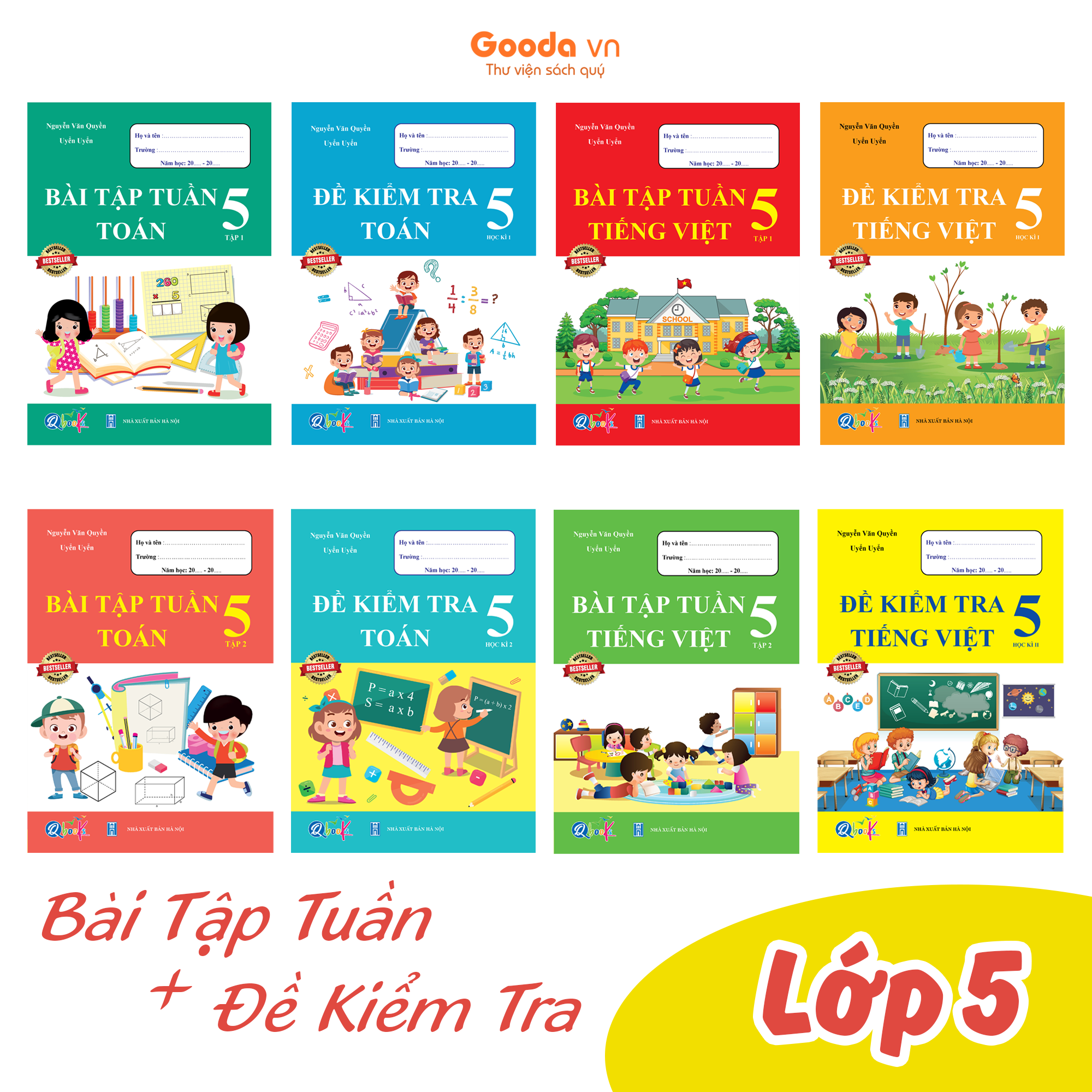 Combo Bài Tập Tuần Và Đề Kiểm Tra Toán, Tiếng Việt Lớp 5 Tự Chọn Sách - Toán Kì 2 2 Cuốn