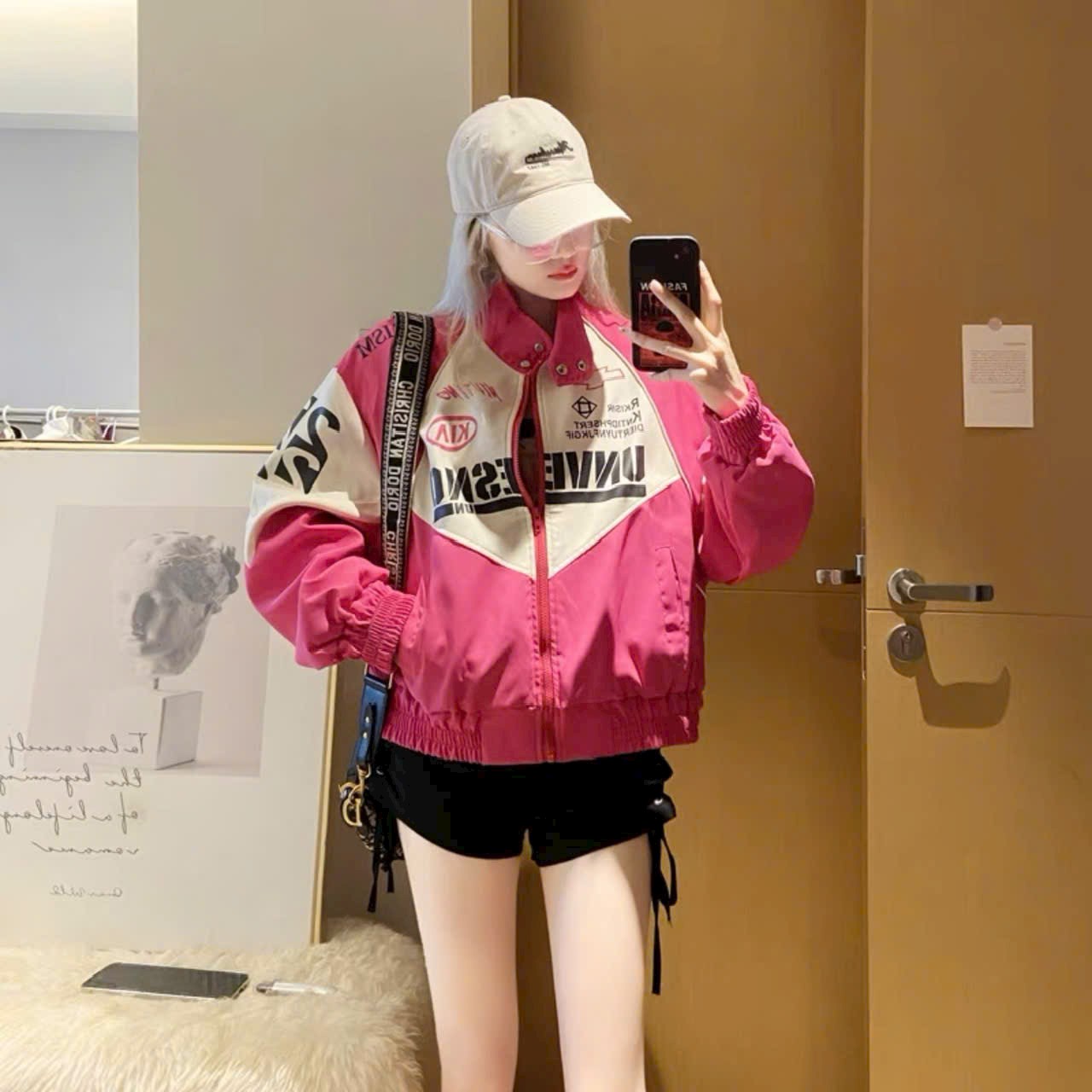 Áo Khoác Dù UNVESNO LOGO Nam Nữ Ulzzang Unisex Form Rộng Bomber TRƠN Jacket (Ảnh thật/ Có sẳn), áo khoác bomber bòng chày cổ cao thể thao chống nắng chống nước