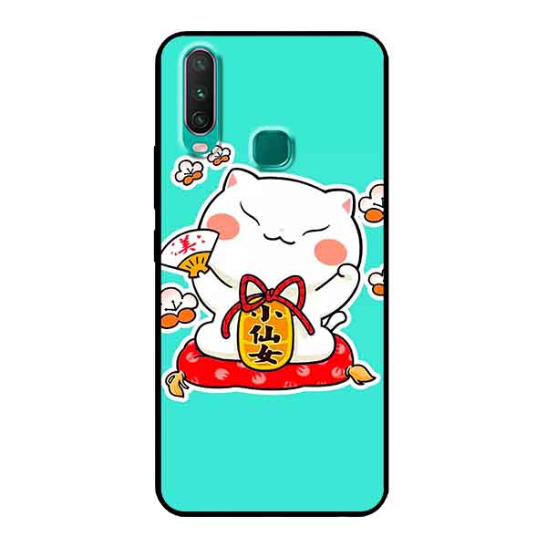 Ốp Lưng in cho Vivo Y15 Mẫu Mèo May Mắn 5 - Hàng Chính Hãng