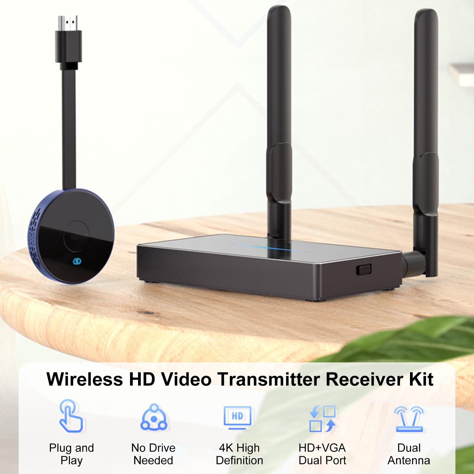 Z1 Wireless HD Adapter Video Transmitter Receiver Kit 4K 30Hz WiFi Display Dongle Plug and Play for Phone Tablet PC