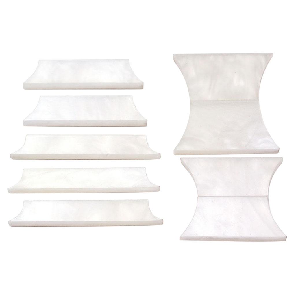 White Mother of Pearl Shell Guitar Block Fingerboard Fretboard Markers Inlay Material Set 1.5mm/0.05'' Thickness