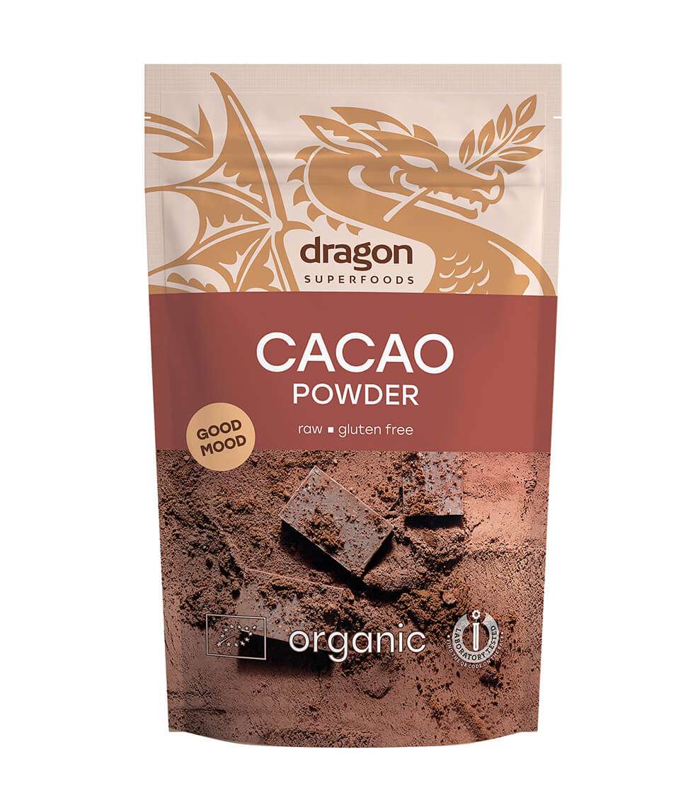 Bột cacao nguyên chất hữu cơ Dragon superfoods 200g