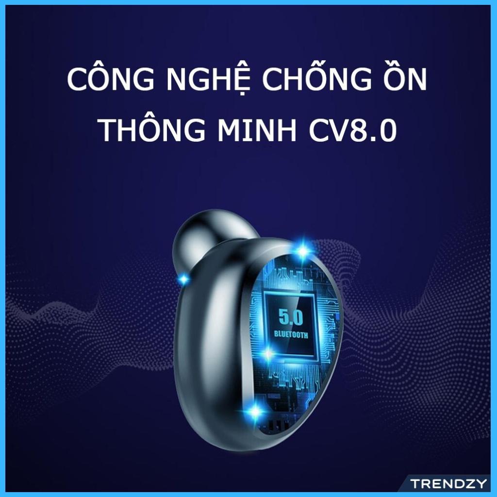 Tai nghe Bluetooth AMOI F9 TWS 5.0 bản QUỐC TẾ không dây cảm ứng chống nước IPX5, chống ồn tích hợp sạc dự phòng 2500mAh