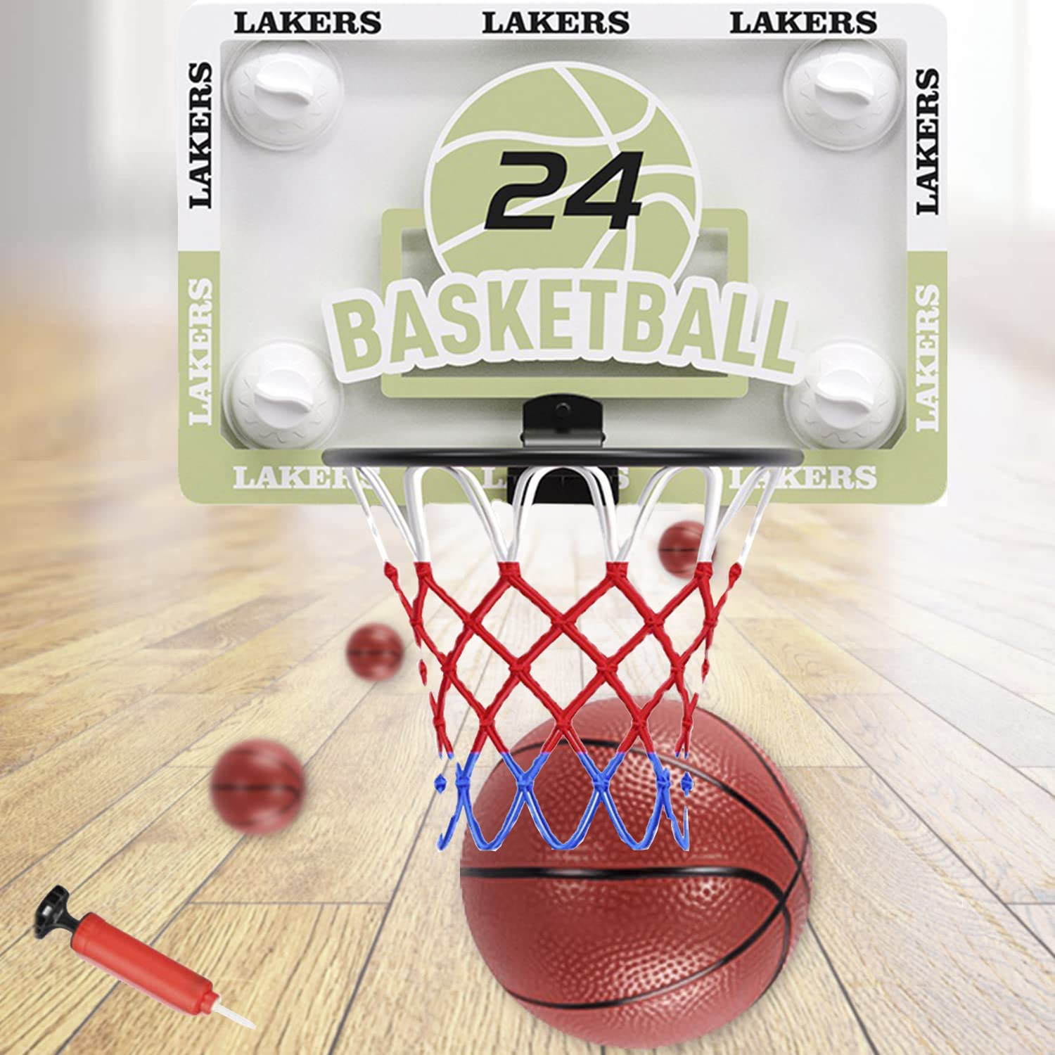 Bảng Treo Tường Chơi Bóng Rổ Không Cần Khoan Basketball NBA Size Lớn 52x36cm