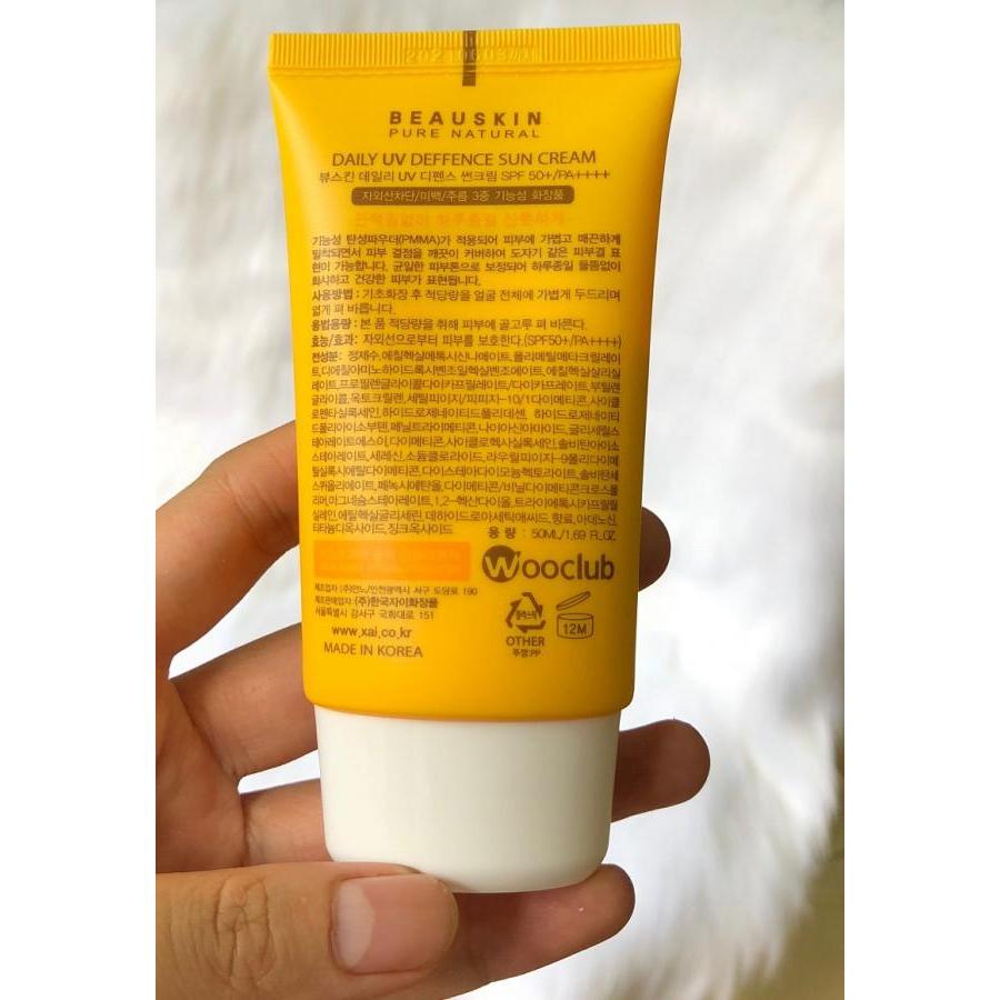 Combo 1 kem chống nắng kiềm dầu Beauskin Hàn quốc ( 50ml) + 1 chì kẻ mắt màu đen Beaukin - HÀNG CHÍNH HÃNG