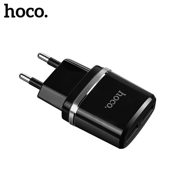 Bộ sạc điện thoại HoCo C12 dây MicroUSB (Đen)