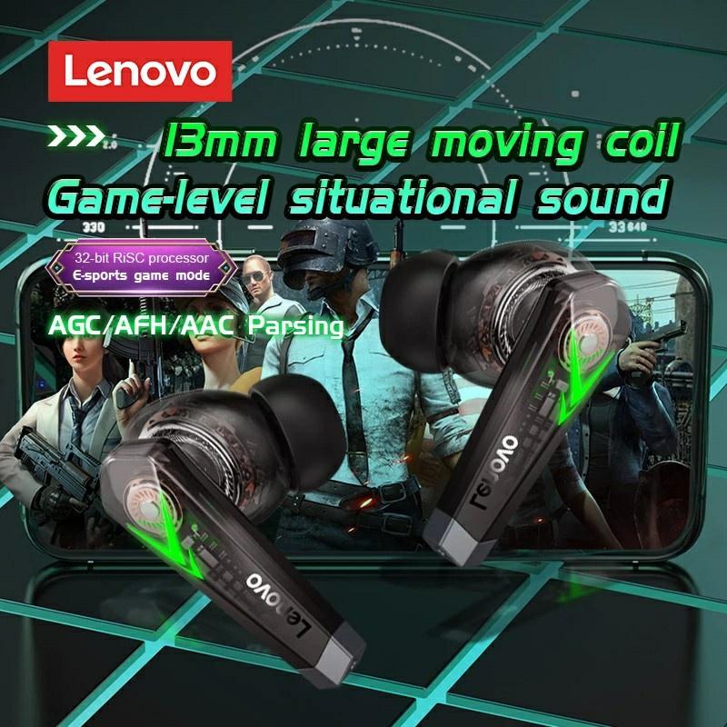 Tai nghe chơi game Bluetooth Lenovo LP6 Chống ồn thông minh Độ trễ thấp Tuổi thọ pin dài Bluetooth không thấm nước 5.0-Hàng chính hãng