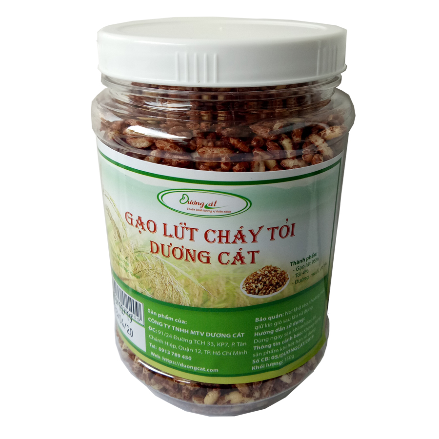 Combo 5 hủ Gạo lứt cháy tỏi Dương Cát 150g