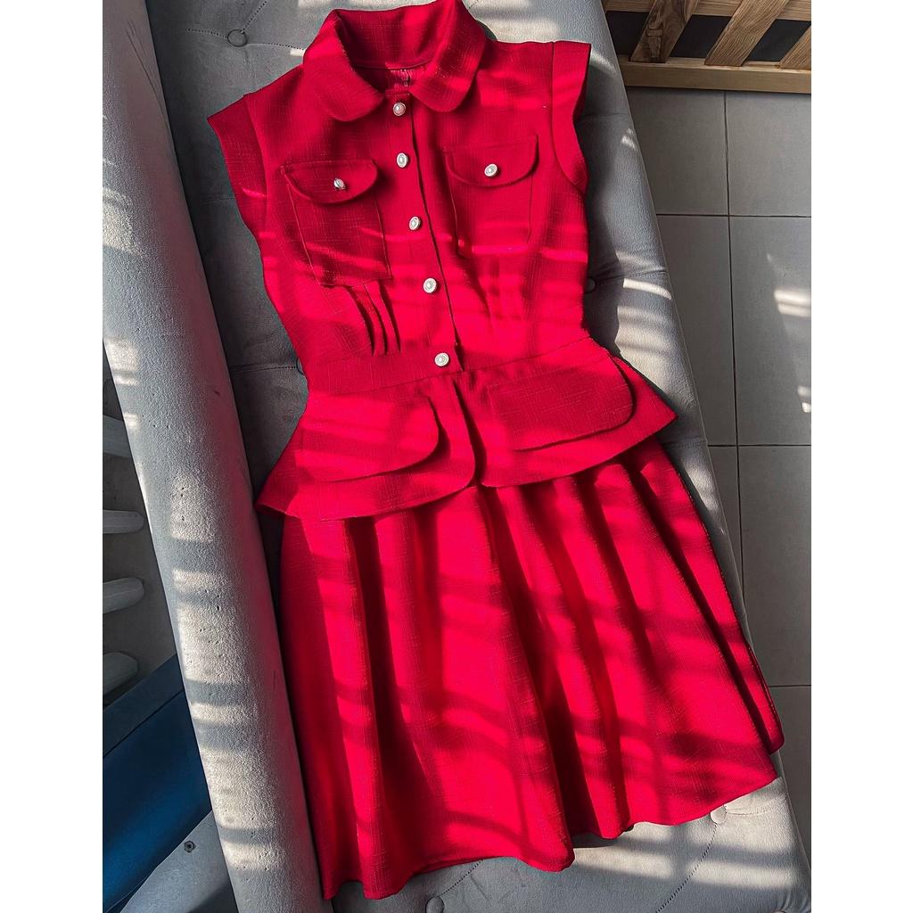 Spring Dress | Váy đỏ thiết kế phối ngực cao cấp xinh xắn Story.clothes thời trang nữ