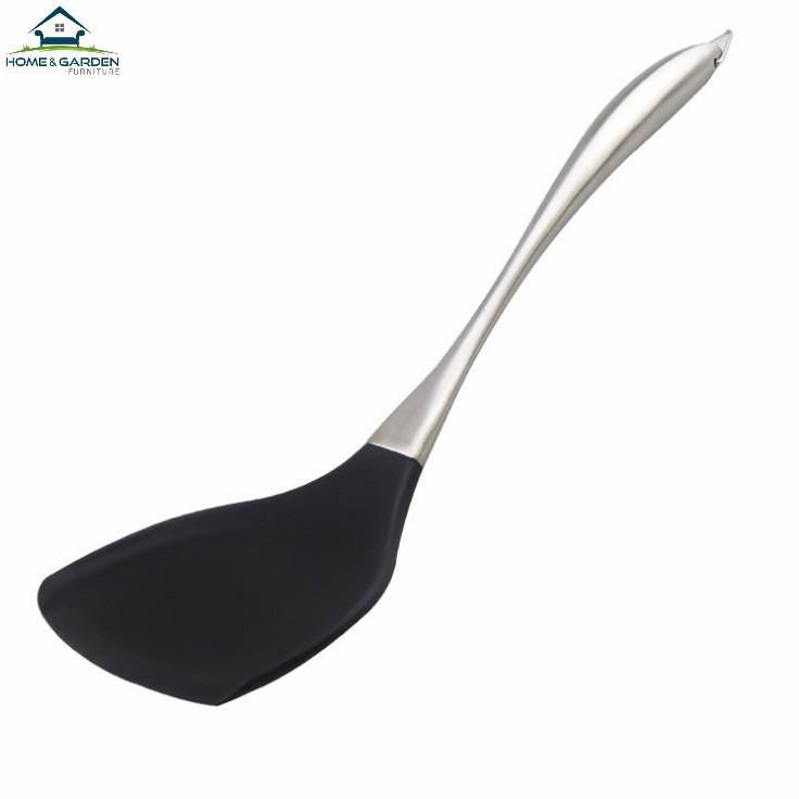 Bộ 3 dụng cụ nấu ăn silicone chịu nhiệt, cán inox 304