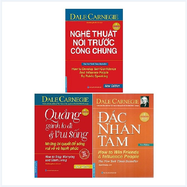 Combo sách hay : Đắc Nhân Tâm + Quảng Gánh Lo Đi và Vui Sống + Nghệ Thuật Nói Trước Công Chúng