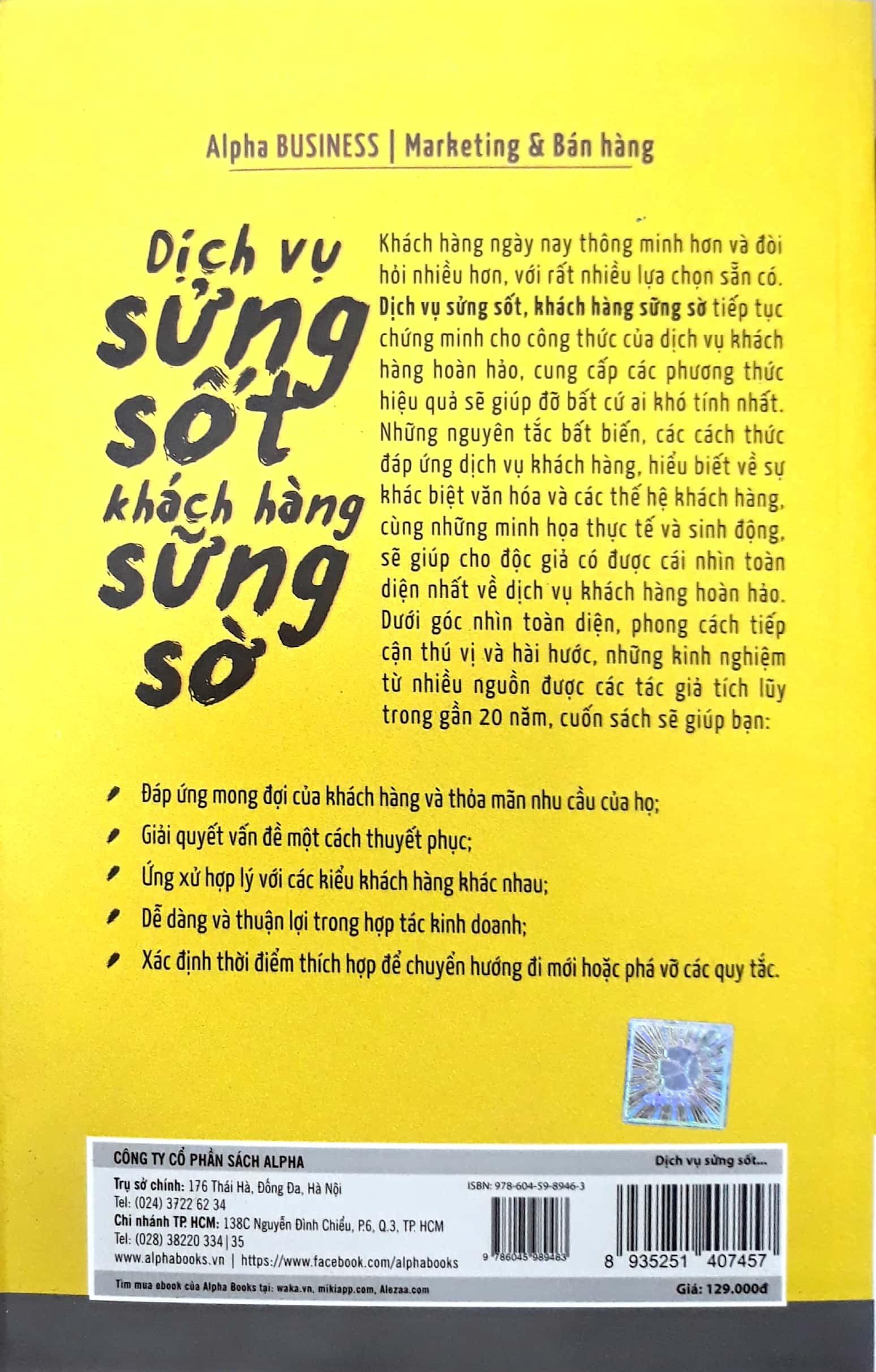 Dịch Vụ Sửng Sốt Khách Hàng Sững Sờ (Tái Bản 2017)