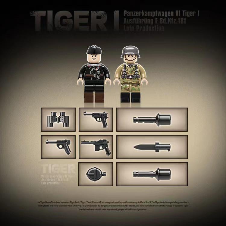 Đồ chơi Lắp ráp Xe Tăng Đức Tiger I, Quanguan 100242 Panzer Tank, Xếp hình thông minh, Mô hình Xe Tăng