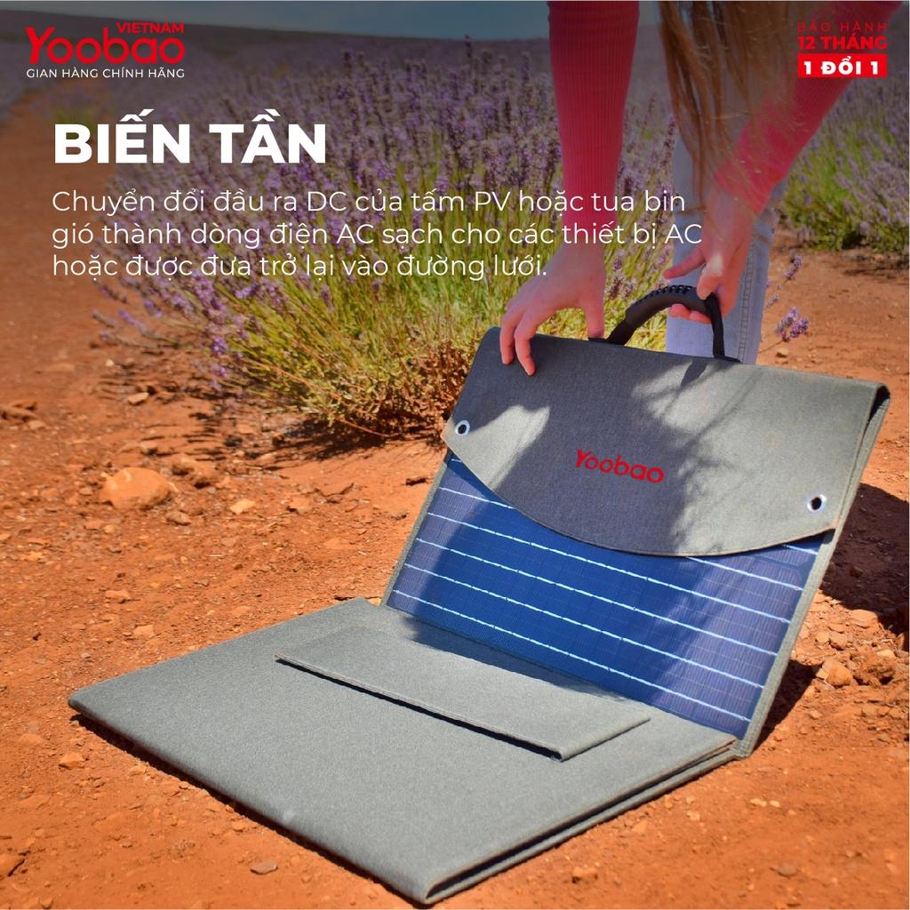 Tấm pin năng lượng mặt trời YOOBAO Solar Panel - Công suất 100W - Dùng cho cắm trại ngoài trời - Hàng chính hãng