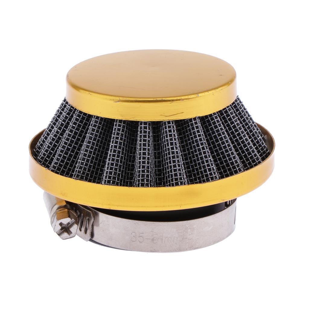 Air Filter Motorcycle Moped Motorbike 35mm Carburetor Inlet Intake Yellow