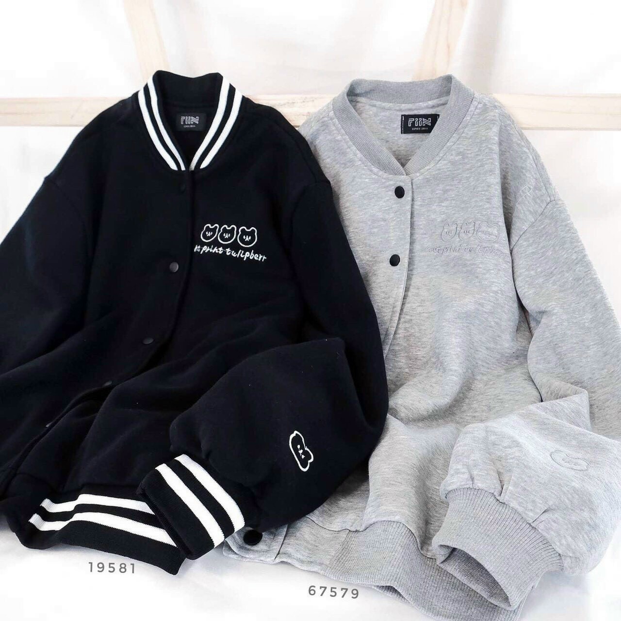 Áo khoác bomber thời trang thu đông nam nữ - áo bomber gió, nỉ gấu hàng 1 lớp form rộng unisex, Áo Khoác Bomber Jacket Con Mèo Unisex Nam Nữ Phong Cách Hàn Quốc, áo cardigan nam nữ phói viền