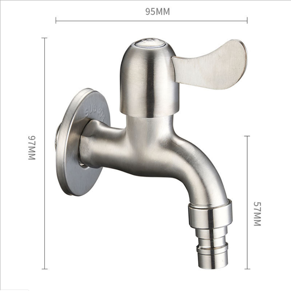Vòi nước máy giặt KAMA INOX SUS304 - Vòi hồ nước ban công, sân vườn - Hàng chính hãng