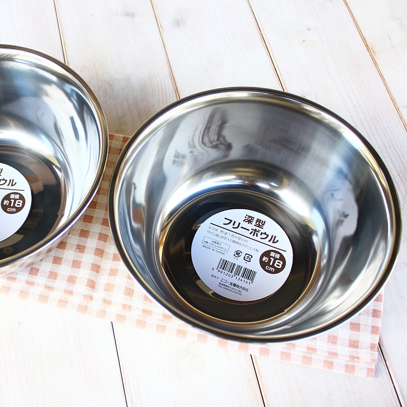 Tô inox sâu lòng Echo Metal 18cm - Hàng nội địa Nhật Bản nhập khẩu chính hãng