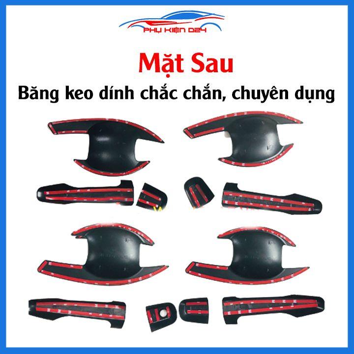 Ốp tay hõm nhựa đen/mạ crom Triton 2019-2020 sáng bóng chống trầy bảo vệ cửa xe ô tô