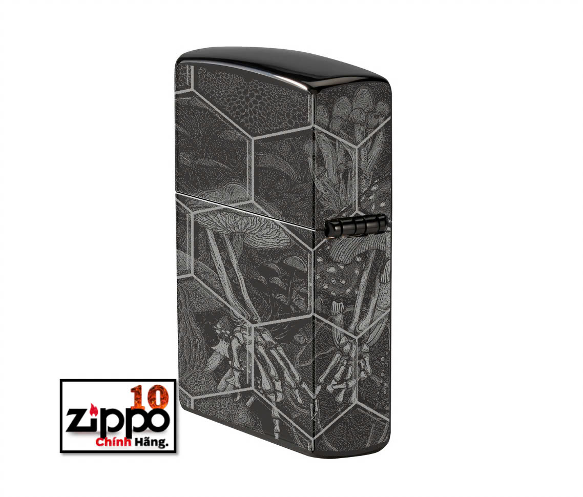 Bật lửa Zippo 46425 Mushroom Skulls Design - Chính hãng 100%