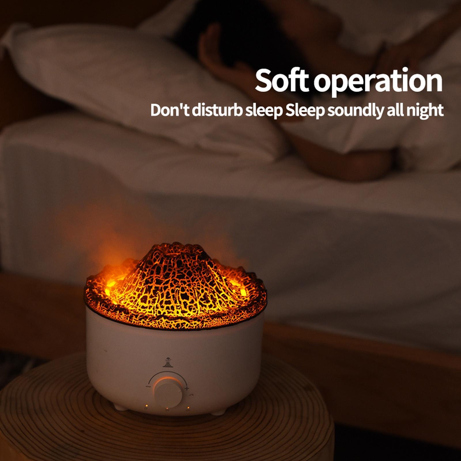Air Humidifier Fragrance with Flame Lamp Essential Diffuser for Car Nursery
