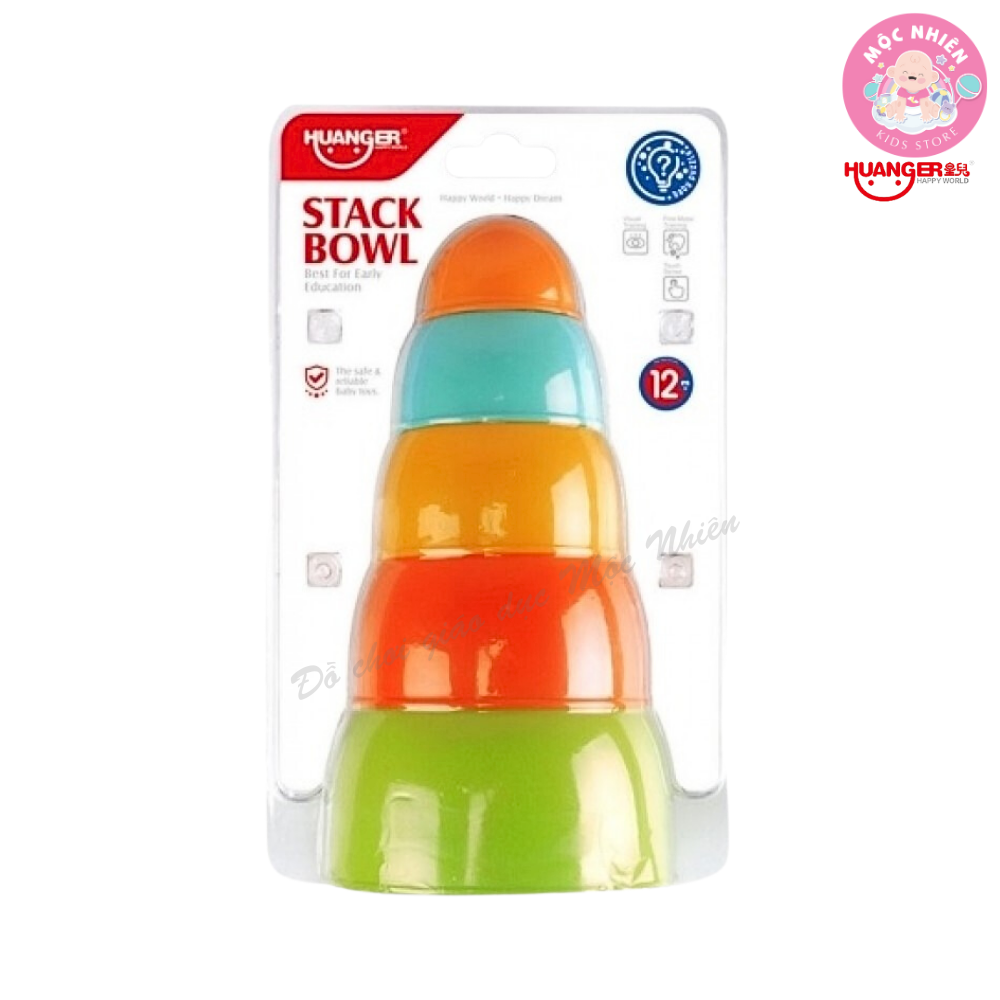 Đồ Chơi Giáo Dục Sớm HUANGER HE0224 Stack Bowl - Bát Diệu Kì Cho Bé Từ 12 Tháng Tuổi