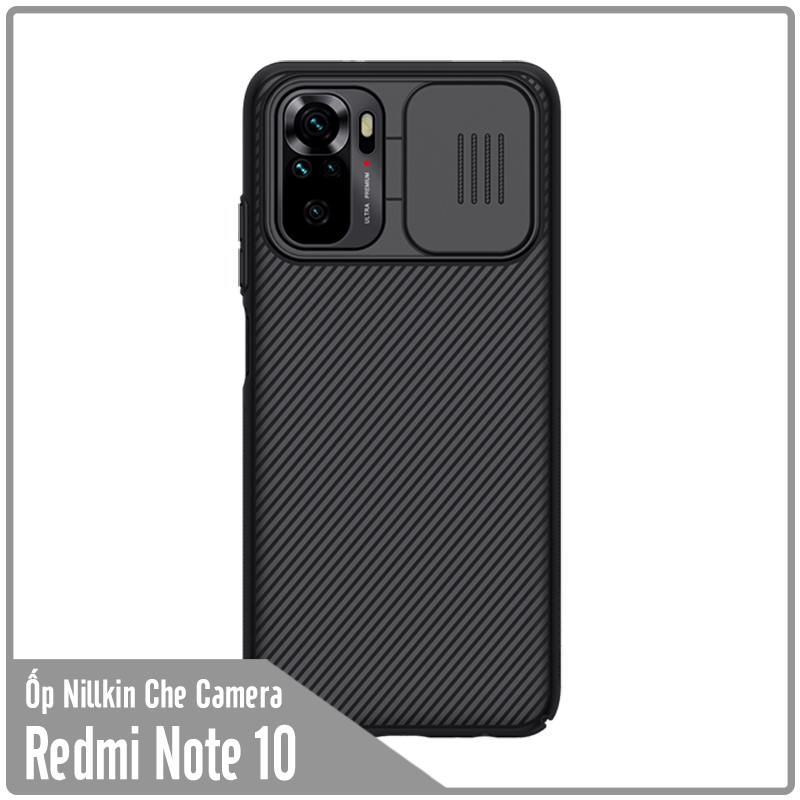 Ốp lưng cho Xiaomi Redmi Note 10 Nillkin CamShield che camera - Hàng Nhập Khẩu