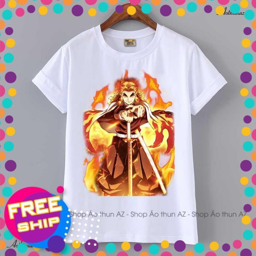 Áo thun Anime Rengoku Kyoujurou Viêm đế - Kimetsu no Yaiba đẹp